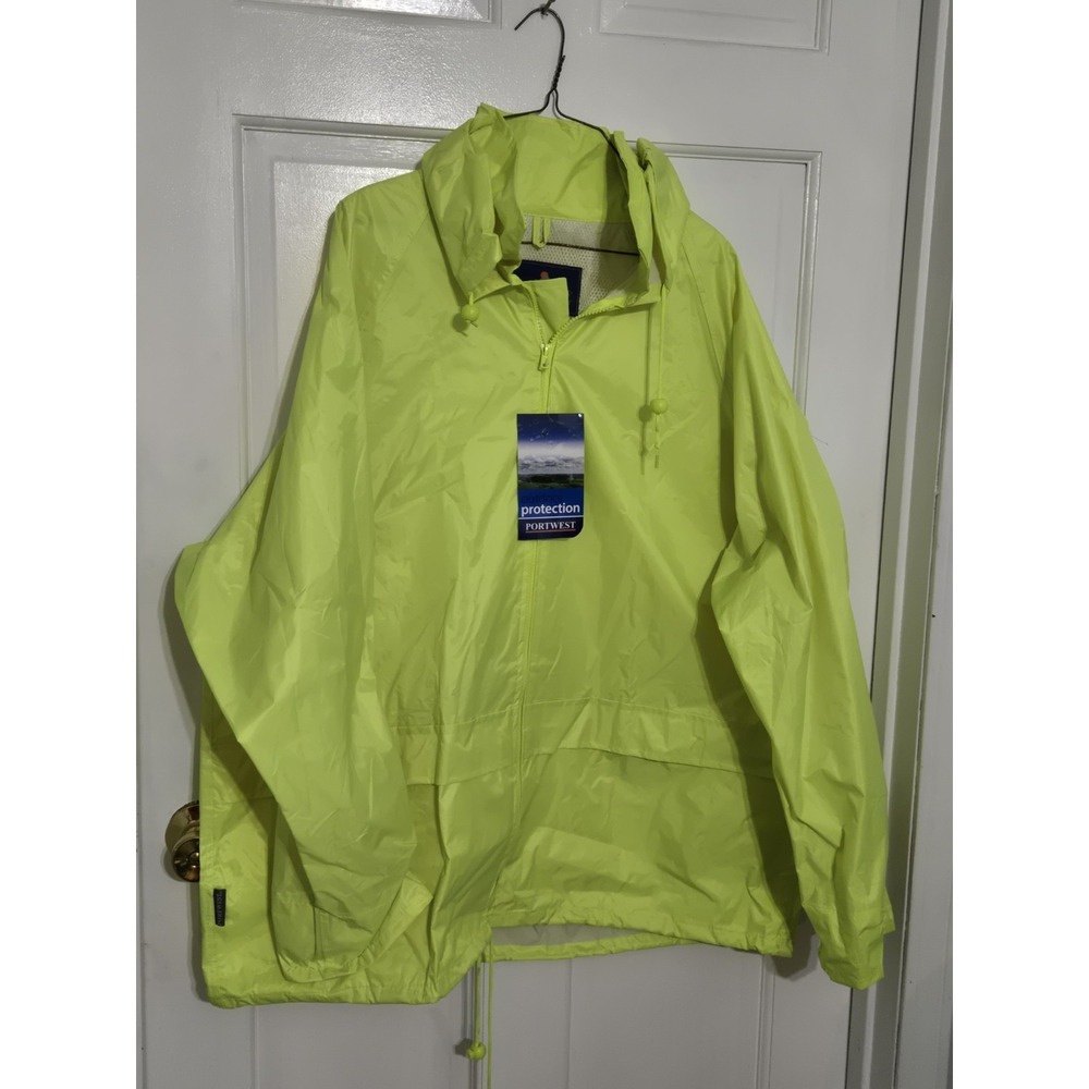 Portwest Rain Jacket US440 XXL yellow NWT hi vis‎